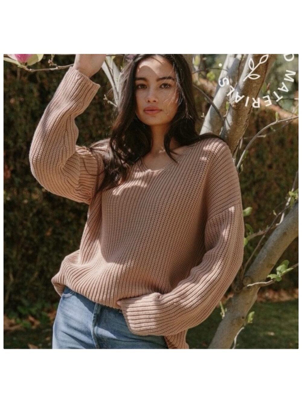 Jenni Kayne Alpaca Cabin Sweater Dusty Rose
